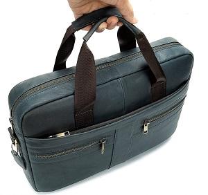 cartable de travail chic sacoche pc unisexe en cuir 