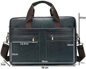 cartable de travail unisexe en cuir 